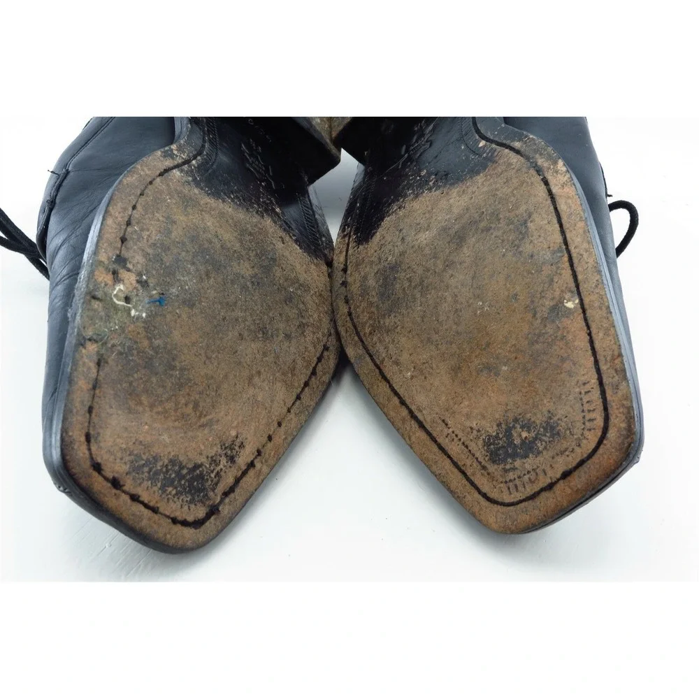 Bacco Bucci Shoes Size 9.5 M Black Derby‎ Oxfords Leather Men